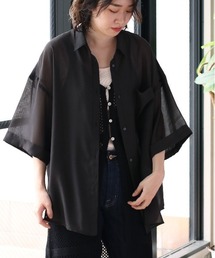 cepo | シアーストライプ　ビッグシャツ(シャツ/ブラウス)