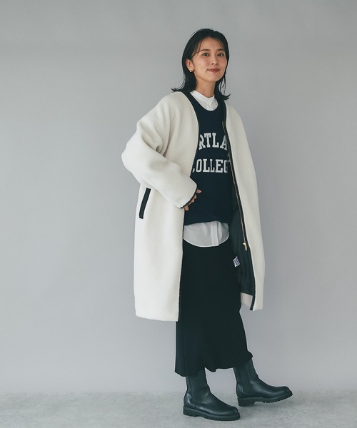 RIVE DROITE（リヴドロワ）の「シンプルで着回し力抜群/バックスリットリブタイトスカート（スカート・レディース・ブラック/グレー/キャメル・36/38）」の5枚目の写真