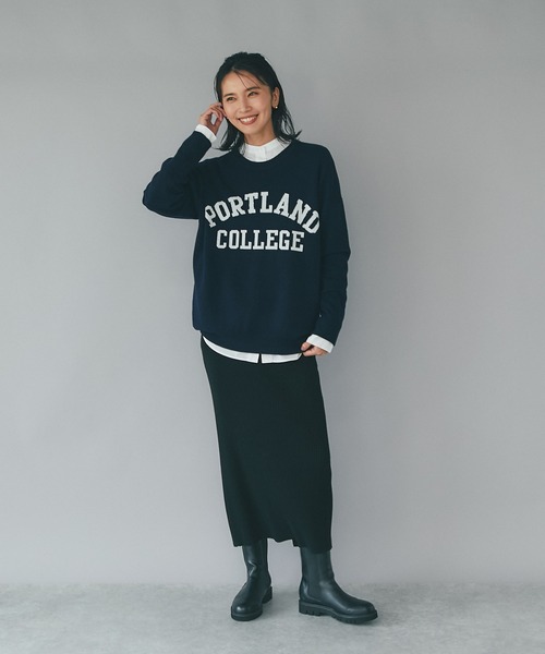 RIVE DROITE（リヴドロワ）の「シンプルで着回し力抜群/バックスリットリブタイトスカート（スカート・レディース・ブラック/グレー/キャメル・36/38）」の6枚目の写真