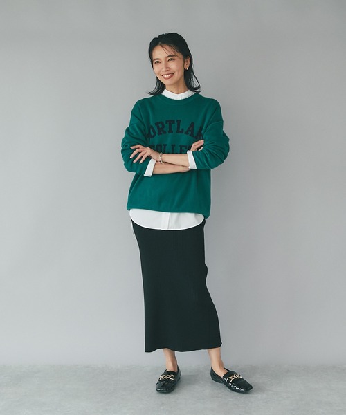 RIVE DROITE（リヴドロワ）の「シンプルで着回し力抜群/バックスリットリブタイトスカート（スカート・レディース・ブラック/グレー/キャメル・36/38）」の7枚目の写真