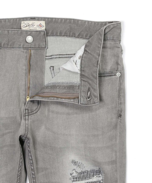 The DUFFER 「ガムストレッチ」ダメージ加工 スキニーデニム　XL The DUFFER of ST.GEORGE（ザダファーオブセントジョージ）の