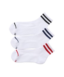 HANES | 【Hanes/ヘインズ】メンズ【3足組】クォーターレングスソックスライン【ハーフパイル】(ソックス/靴下)