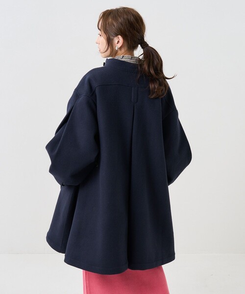 【新品】FREAK’S STORE/フレアミニコート/FREE/ネイビー FREAK'S STORE（フリークスストア）の「【WEB限定】メルトンライク