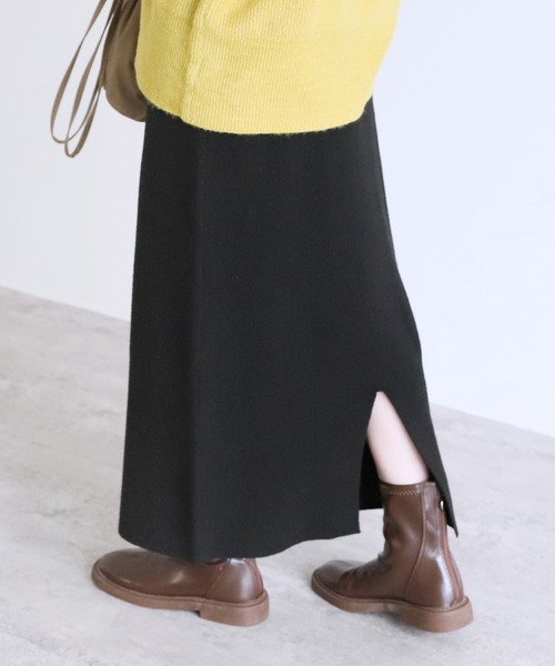 reca（レカ）の「ニットロングスカート（スカート・レディース・ブラック/モカ/グレー系その他・FREE）」の6枚目の写真