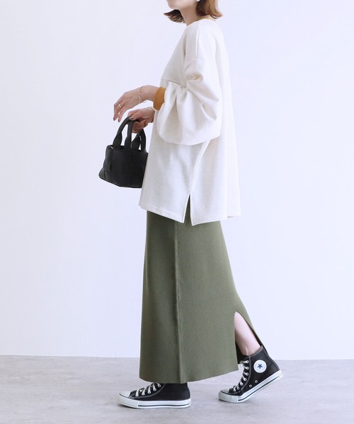 reca（レカ）の「ニットロングスカート（スカート・レディース・ブラック/モカ/グレー系その他・FREE）」の10枚目の写真