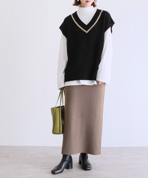 reca（レカ）の「ニットロングスカート（スカート・レディース・ブラック/モカ/グレー系その他・FREE）」の13枚目の写真