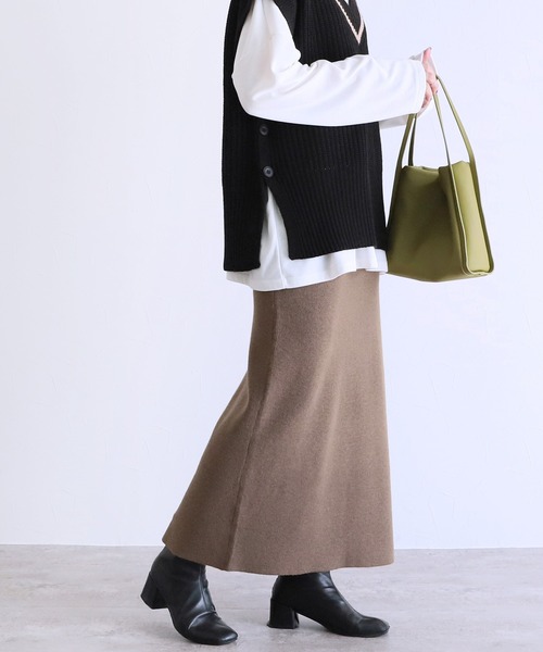 reca（レカ）の「ニットロングスカート（スカート・レディース・ブラック/モカ/グレー系その他・FREE）」の12枚目の写真