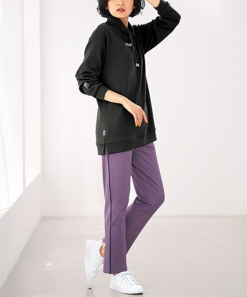 FILA(フィラ)の「FILA 裏起毛配色ジャージパンツ股下65cm(その他パンツ・レディース・ブラック/ネイビー/パープル系その他/チャコール・MEDIUM/LARGE/X-LARGE)」の7枚目の写真