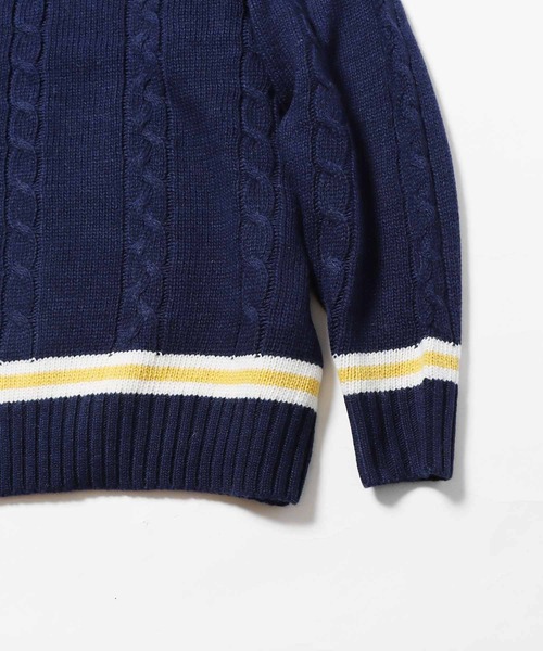 SUNNY  SPORTS（サニースポーツ）の「ROOPTOKYO別注：THE FOX CHILDEN SWEATER セーター チルデンニット（ニット/セーター・メンズ・ホワイト/ネイビー・M/L）」の14枚目の写真