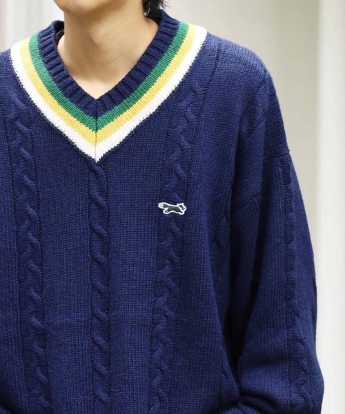SUNNY  SPORTS（サニースポーツ）の「ROOPTOKYO別注：THE FOX CHILDEN SWEATER セーター チルデンニット（ニット/セーター・メンズ・ホワイト/ネイビー・M/L）」の17枚目の写真