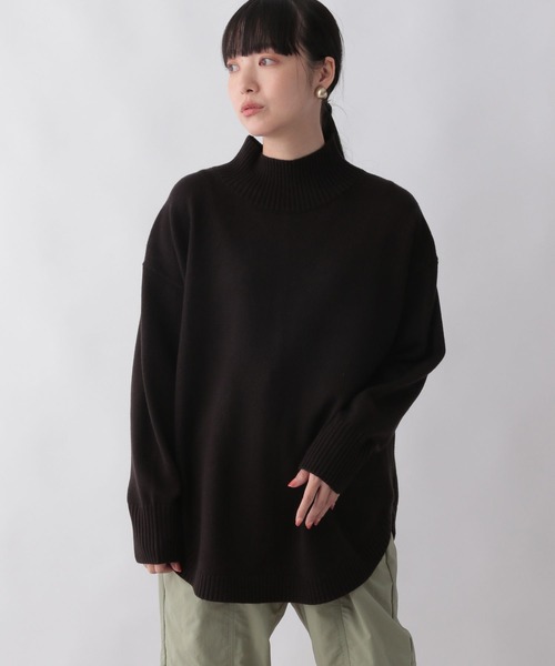 LOWRYS FARM(ローリーズファーム)の「2WAYハイネックラウンドロングスリーブ 294850(ニット/セーター・レディース・アイボリー/ブラック/グリーン/オレンジ/ブルー/ライトグリーン・FREE)」の20枚目の写真