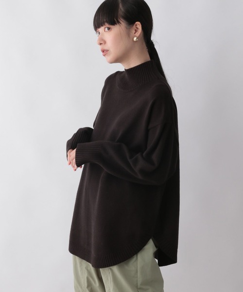 LOWRYS FARM(ローリーズファーム)の「2WAYハイネックラウンドロングスリーブ 294850(ニット/セーター・レディース・アイボリー/ブラック/グリーン/オレンジ/ブルー/ライトグリーン・FREE)」の11枚目の写真