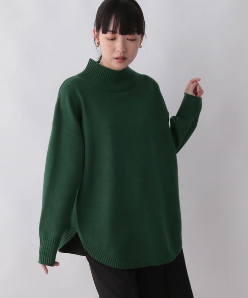 LOWRYS FARM(ローリーズファーム)の「2WAYハイネックラウンドロングスリーブ 294850(ニット/セーター・レディース・アイボリー/ブラック/グリーン/オレンジ/ブルー/ライトグリーン・FREE)」の8枚目の写真