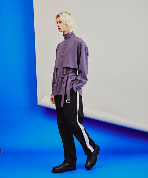 tk.TAKEO KIKUCHI（ティーケータケオキクチ）の「◆トロミツイルレイヤーベルテッドシャツ（シャツ/ブラウス・メンズ・ブラック/ネイビー/ライトパープル・01/02/03/66）」の15枚目の写真