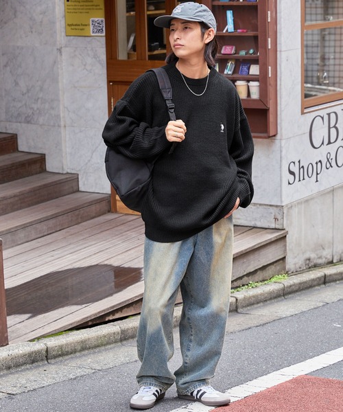 U.S. POLO ASSN. /ユーエスポロアッスン 別注 ワンポイントロゴ刺繍 畦