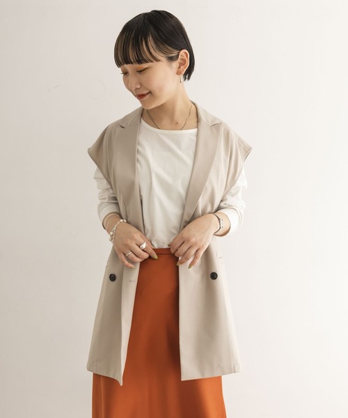 Couleur Meler（クルールメリー）の「Couleur Meler オクユウカ　『セットアップ対応』ダブルベスト（ベスト・レディース・ブラウン/ホワイト系その他・FREE）」の19枚目の写真