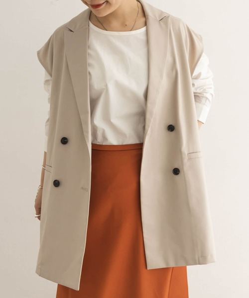 Couleur Meler（クルールメリー）の「Couleur Meler オクユウカ　『セットアップ対応』ダブルベスト（ベスト・レディース・ブラウン/ホワイト系その他・FREE）」の20枚目の写真