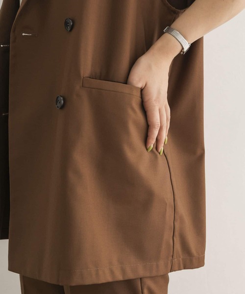 Couleur Meler（クルールメリー）の「Couleur Meler オクユウカ　『セットアップ対応』ダブルベスト（ベスト・レディース・ブラウン/ホワイト系その他・FREE）」の3枚目の写真