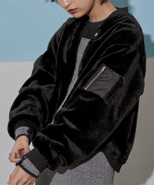 miette（ミエット）の「ファーショートブルゾン（ブルゾン・レディース・キャメル/ブラック・FREE）」の8枚目の写真