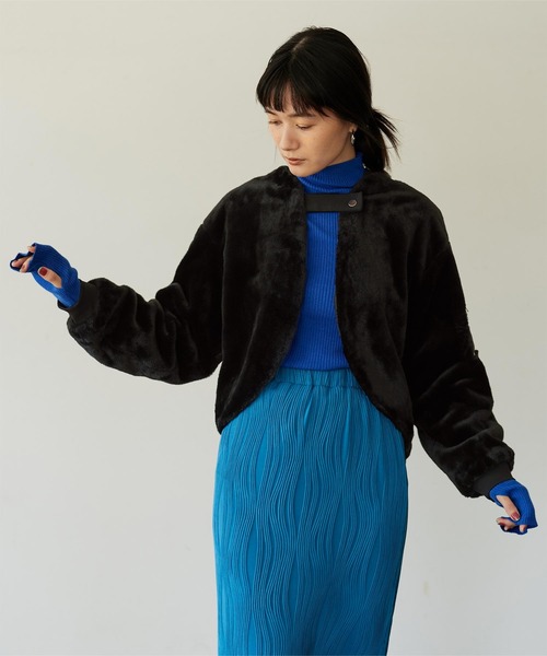 miette（ミエット）の「ファーショートブルゾン（ブルゾン・レディース・キャメル/ブラック・FREE）」の16枚目の写真