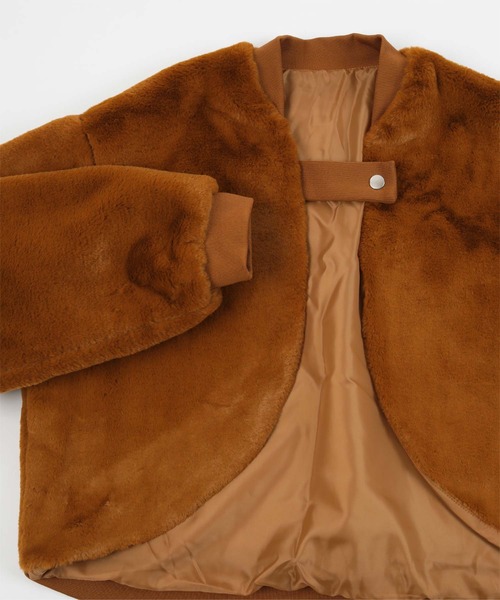 miette（ミエット）の「ファーショートブルゾン（ブルゾン・レディース・キャメル/ブラック・FREE）」の9枚目の写真