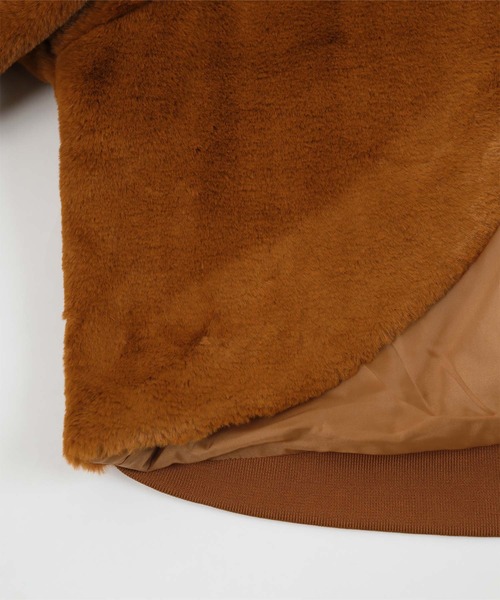 miette（ミエット）の「ファーショートブルゾン（ブルゾン・レディース・キャメル/ブラック・FREE）」の7枚目の写真