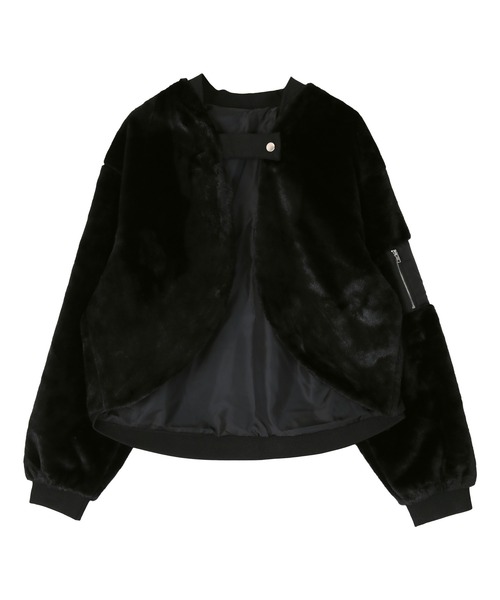 miette（ミエット）の「ファーショートブルゾン（ブルゾン・レディース・キャメル/ブラック・FREE）」の13枚目の写真