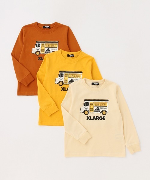XLARGE KIDS（エクストララージキッズ）の「【WEB限定】フードトラック長袖Tシャツ（Tシャツ/カットソー・キッズ・ベージュ/マスタード/ブラウン・110cm/140cm/130cm/100cm/120cm/90cm）」の6枚目の写真