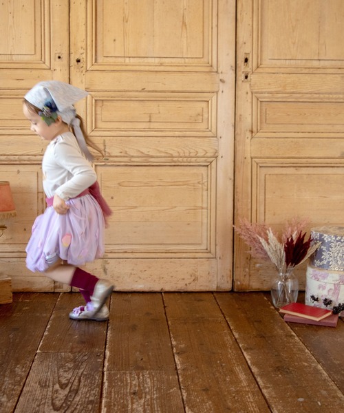 panpantutu（パンパンチュチュ）の「お花とリボンのバルーンスカート(M/90-110)（スカート・キッズ・クリーム/ラベンダー・MEDIUM）」の10枚目の写真