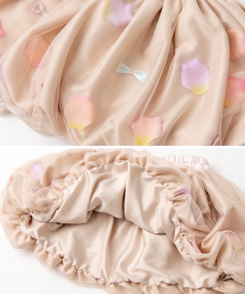 panpantutu（パンパンチュチュ）の「お花とリボンのバルーンスカート(M/90-110)（スカート・キッズ・クリーム/ラベンダー・MEDIUM）」の6枚目の写真