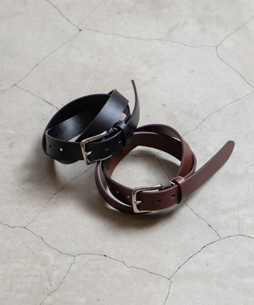WEGO(ウィゴー)の「WEGO/フェイクレザープレーンベルト(ベルト・メンズ・ブラック/ブラウン・FREE)」の3枚目の写真