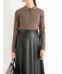 Te chichi | ポロ衿リブニット(ニット/セーター)