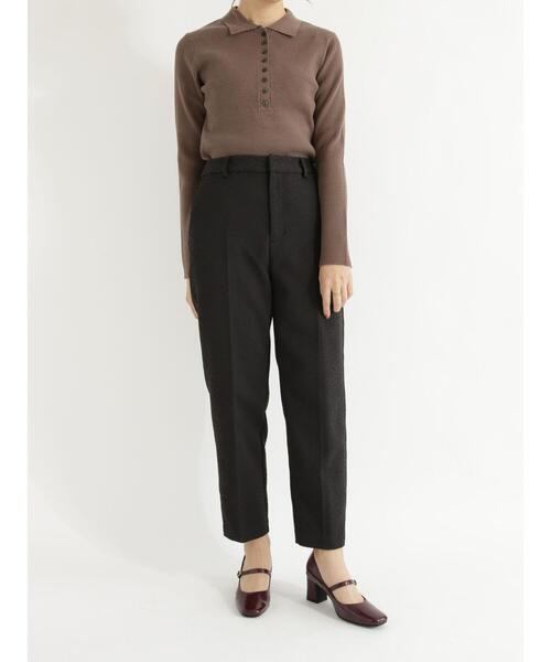 Te chichi（テチチ）の「ポロ衿リブニット（ニット/セーター・レディース・ブラック/ブルー/モカ・ﾌﾘ-）」の18枚目の写真