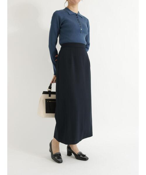 Te chichi（テチチ）の「ポロ衿リブニット（ニット/セーター・レディース・ブラック/ブルー/モカ・ﾌﾘ-）」の19枚目の写真