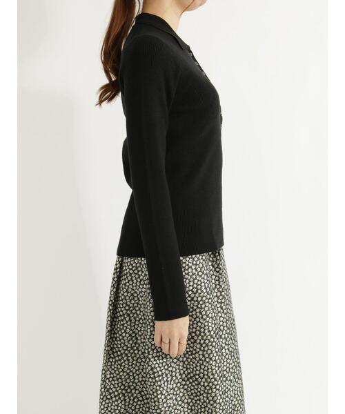 Te chichi（テチチ）の「ポロ衿リブニット（ニット/セーター・レディース・ブラック/ブルー/モカ・ﾌﾘ-）」の21枚目の写真