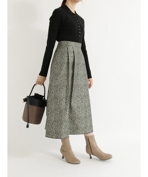 Te chichi（テチチ）の「ポロ衿リブニット（ニット/セーター・レディース・ブラック/ブルー/モカ・ﾌﾘ-）」の5枚目の写真