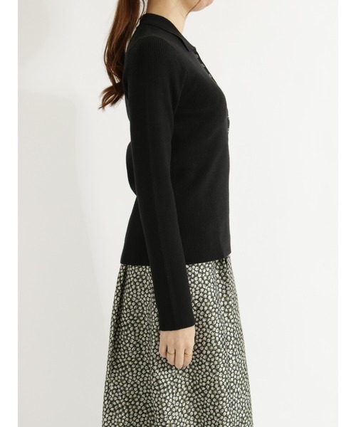 Te chichi（テチチ）の「ポロ衿リブニット（ニット/セーター・レディース・ブラック/ブルー/モカ・ﾌﾘ-）」の10枚目の写真