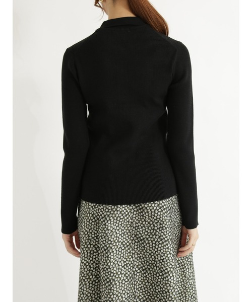 Te chichi（テチチ）の「ポロ衿リブニット（ニット/セーター・レディース・ブラック/ブルー/モカ・ﾌﾘ-）」の11枚目の写真