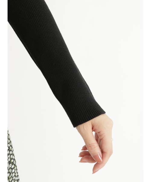 Te chichi（テチチ）の「ポロ衿リブニット（ニット/セーター・レディース・ブラック/ブルー/モカ・ﾌﾘ-）」の14枚目の写真