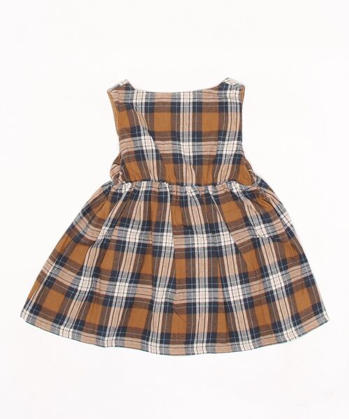Noeil aime BeBe(ノイユエイムベベ)の「NoeilaimeBeBe/ネルチェック柄Vカットジャンパースカート(90~130cm)(ジャンパースカート・キッズ・ブラウン系その他/グリーン系その他・100/120/110/130/90)」の20枚目の写真