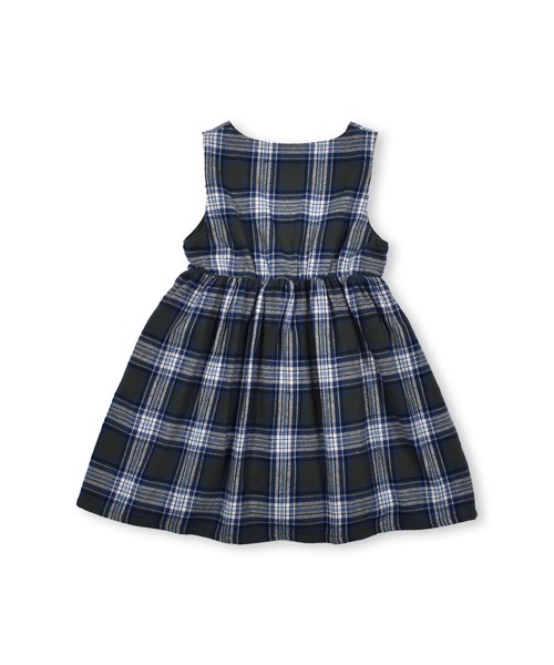 Noeil aime BeBe(ノイユエイムベベ)の「NoeilaimeBeBe/ネルチェック柄Vカットジャンパースカート(90~130cm)(ジャンパースカート・キッズ・ブラウン系その他/グリーン系その他・100/120/110/130/90)」の10枚目の写真