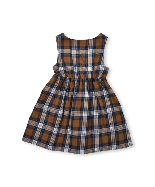 Noeil aime BeBe(ノイユエイムベベ)の「NoeilaimeBeBe/ネルチェック柄Vカットジャンパースカート(90~130cm)(ジャンパースカート・キッズ・ブラウン系その他/グリーン系その他・100/120/110/130/90)」の22枚目の写真