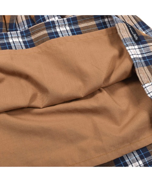 Noeil aime BeBe(ノイユエイムベベ)の「NoeilaimeBeBe/ネルチェック柄Vカットジャンパースカート(90~130cm)(ジャンパースカート・キッズ・ブラウン系その他/グリーン系その他・100/120/110/130/90)」の7枚目の写真