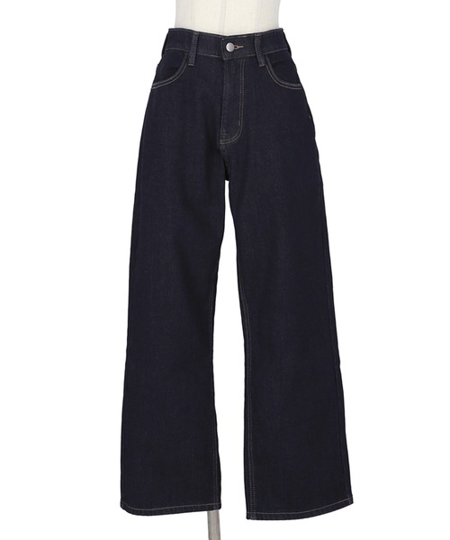 coca(coca)(コカ)の「裏起毛デニムワイドパンツ(デニムパンツ・レディース・インディゴブルー・S/M/L)」の8枚目の写真