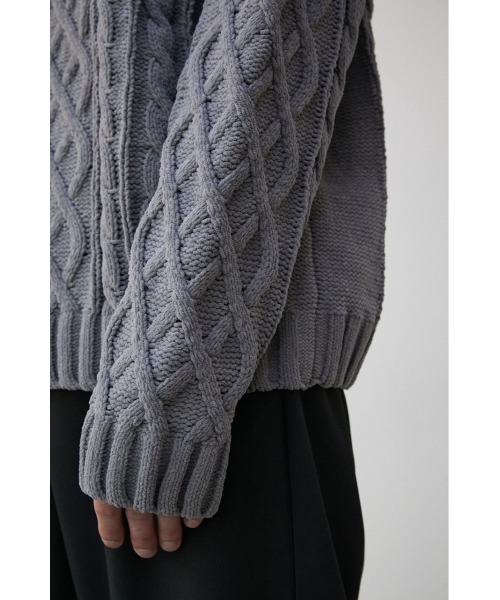 CHENILLE CABLE KNIT/シェニールケーブルニット（ニット/セーター