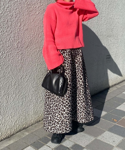 archives(アルシーヴ)の「【Limited item】LEOPARD JACQUARD FLARE SKIRT(スカート・レディース・ブラウン/ブラック・MEDIUM)」の2枚目の写真