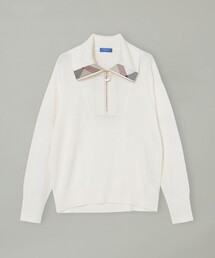 ブルーレーベルクレストブリッジ BLUE LABEL CRESTBRIDGE ミドルゲージハーフジップニット セーター 長袖 38 白 55N25-238-01 レディース 70190401_b_05_215.jpg