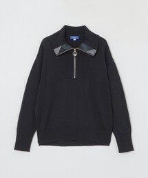 ブルーレーベルクレストブリッジ BLUE LABEL CRESTBRIDGE ミドルゲージハーフジップニット セーター 長袖 38 白 55N25-238-01 レディース ブルーレーベルクレストブリッジ BLUE LABEL CRESTBRIDGE ミドル