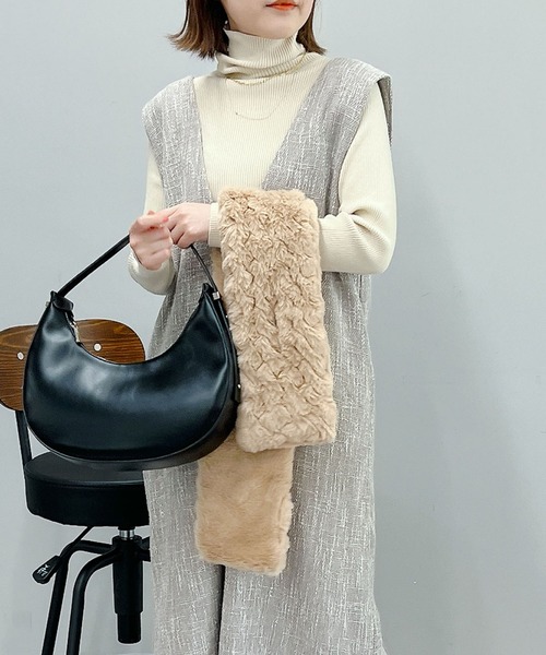 un dix cors(アンディコール)の「旬顔になれる ツイードジャンスカ(ワンピース・レディース・ブラック/グレイッシュベージュ・FREE)」の20枚目の写真