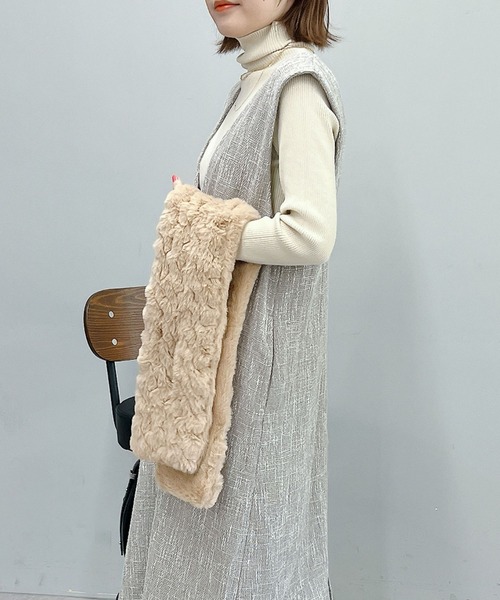 un dix cors(アンディコール)の「旬顔になれる ツイードジャンスカ(ワンピース・レディース・ブラック/グレイッシュベージュ・FREE)」の21枚目の写真